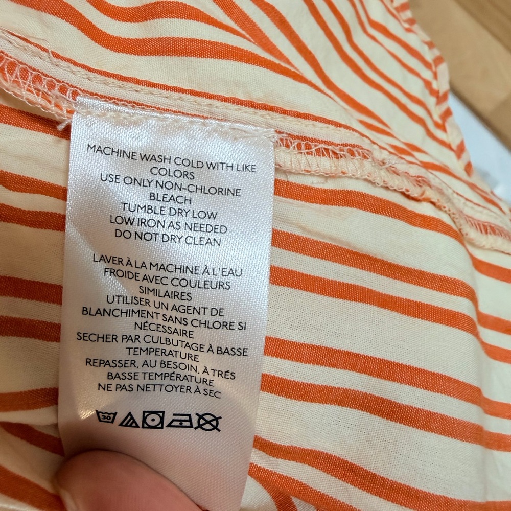 Free People Orange and White Textured Top - Picture 8 of 10